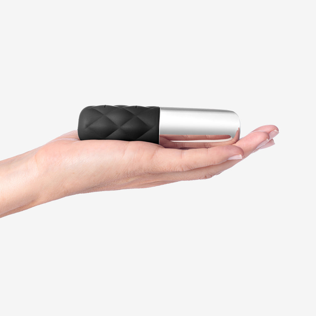 vibrador mini sparkling diletto mano silver